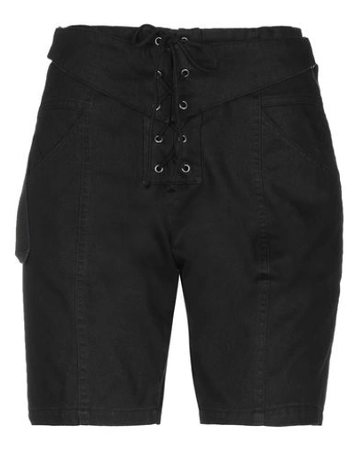 Saint Laurent Denim Shorts In Black