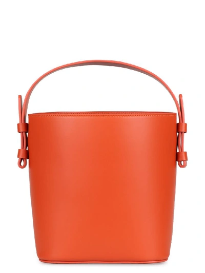 Nico Giani Adenia Leather Bucket Bag In Orange