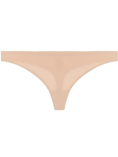 Chantelle Soft Stretch Jersey Thong In Nude
