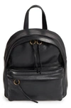 Madewell Mini Lorimer Leather Backpack In True Black