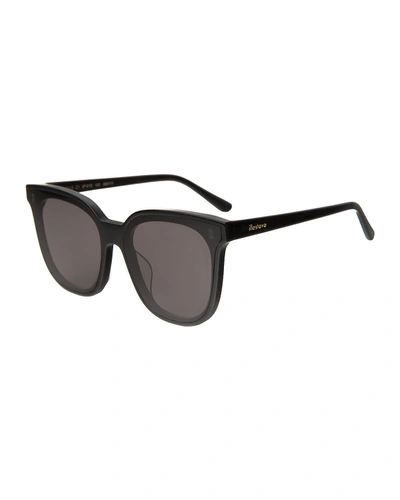Illesteva Women's Camille Oversized Square Sunglasses, 67mm In Black/gray Flat