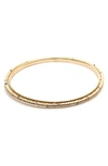 Alexis Bittar Woodland Fantasy Crystal-encrusted Spiked Bangle Bracelet In 10k Gold With Rhodium