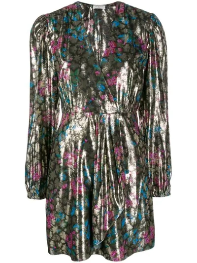 Sandro Lorena Floral Metallic Mini Dress - 100% Exclusive In Silver