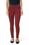 Joe's Jeans Women's Charlie High-rise Skinny Ankle Exposed Button Jeans In Cinnabar