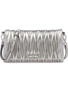 Miu Miu Matelassé Mini Bag In Metallic