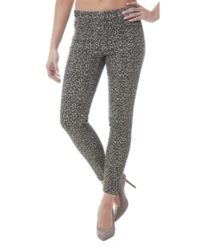 Nicole Miller Soho Cheetah-print High-rise Skinny Jeans In Grey Cheta