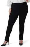 Maree Pour Toi Skinny Compression Knit Pants In Black