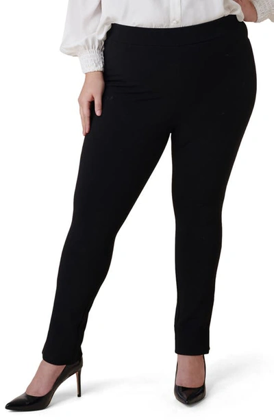 Maree Pour Toi Skinny Compression Knit Trousers In Black