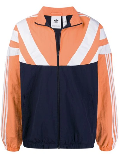 Adidas Originals Adidas Men's Originals Colorblocked Windbreaker In Orange