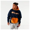 Champion Men's C-life Colorblocked Corduroy Hoodie In Blue