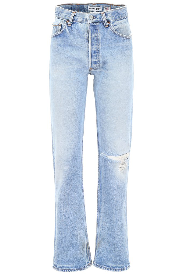 Re/done 90s Raw Hem Jeans In Blue | ModeSens