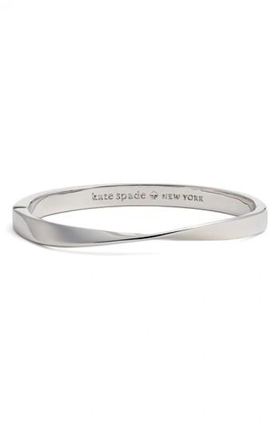 Kate Spade Do The Twist Hinge Bangle In Silver