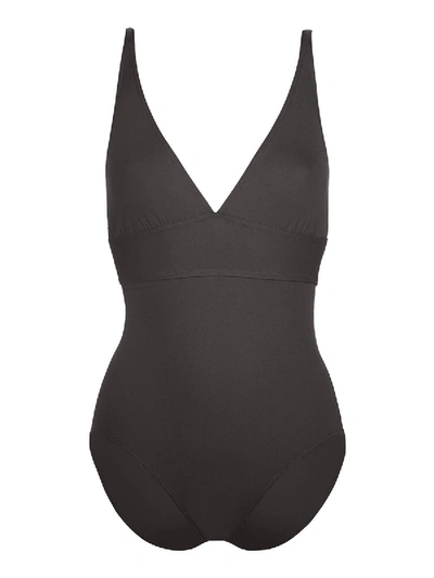 Eres Larcin Deep V Triangle One-piece Swimsuit In Black