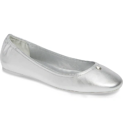 Kate Spade Kora Ballet Flat In Silver
