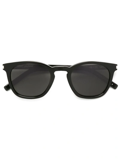 Saint Laurent Classic 28 Combi Sunglasses In Black-silver-grey