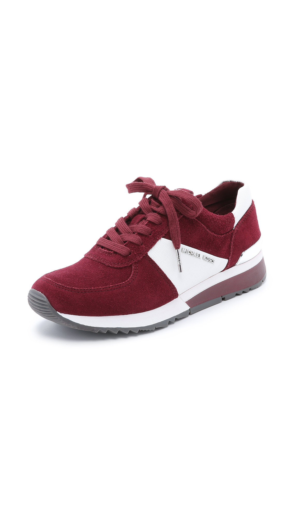 burgundy michael kors sneakers