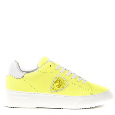 Philippe Model Temple Yellow Nubuck Leather Sneakers