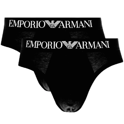 Armani Collezioni Emporio Armani Underwear 2 Pack Boxer Briefs In Black