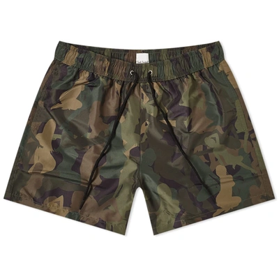 Paul Smith Ps By  Lady Camouflage Swim Shorts Green