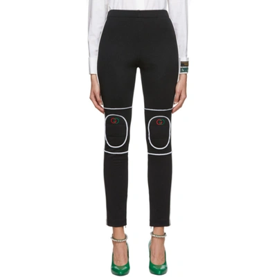Gucci Tech Jersey Leggings With Knee Pads In Black