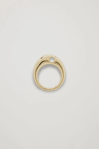 Cos Perforated Ring In Gold