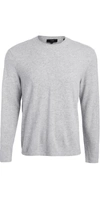 Vince Men's Crewneck Long-sleeve Lofty Cashmere Sweater In Grey