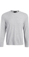 Vince Crewneck Cashmere Sweater Heather Grey In Heather Light Grey