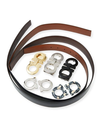 Ferragamo Men's Gancini Switch Seven-piece Belt & Buckle Box Gift Set In Multi