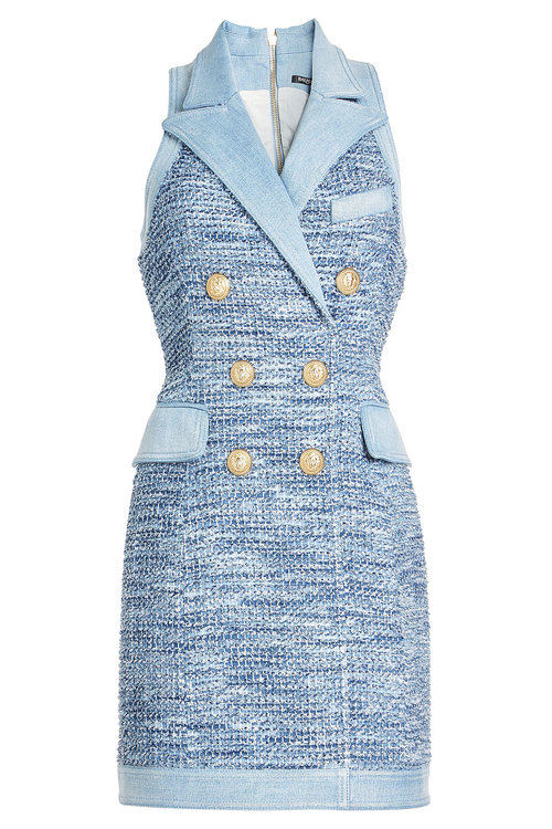 balmain denim dress