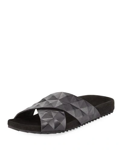 Rebecca Minkoff Tammi Studded Flat Slide Sandal In Black