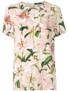 Dolce & Gabbana Lily-print Blouse In Pink