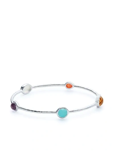 Ippolita Rock Candy 5 Stone Bangle In Multi/silver