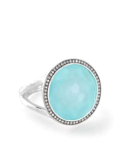Ippolita Medium Lollipop Diamonds, Turquoise And Clear Quartz Ring In Silver