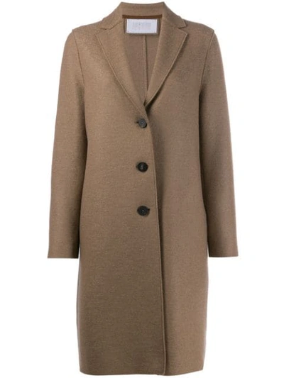 Harris Wharf London Single Breasted Coat In Neutrals