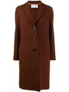 Harris Wharf London Single Breasted Coat In 515 Brick