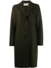 Harris Wharf London Single Breasted Coat In Green