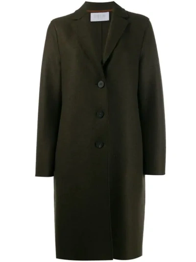 Harris Wharf London Single Breasted Coat In Green