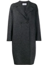 Harris Wharf London Double Breasted Coat In Grey
