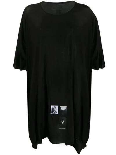 Rick Owens Drkshdw Relaxed Shape Short Sleeve T-shirt In 09 Black