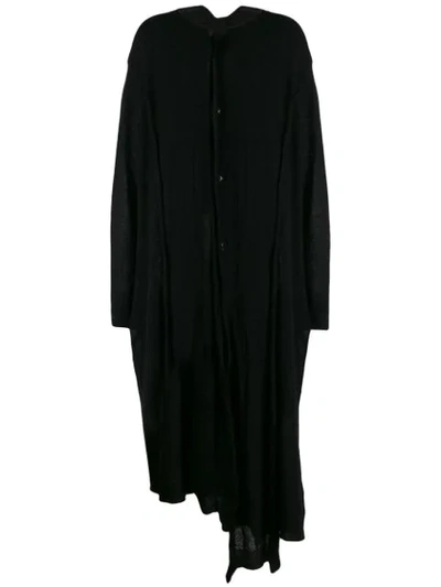 Yohji Yamamoto High-low Hem Cardigan In Black