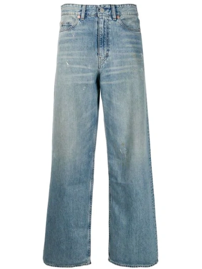 Our Legacy Re-painting Wide Leg Jeans In Blue