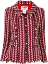 Pre-owned Chanel Chevron Pattern Jacket In Red, Blue, White