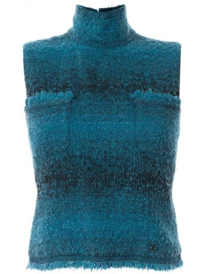 Pre-owned Chanel Knitted Vest In Blue