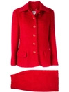 Pre-owned Celine Single Breasted Set Up Suit In Red