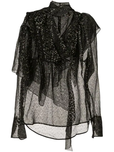 Petar Petrov Bobby Asymmetric Blouse In Black