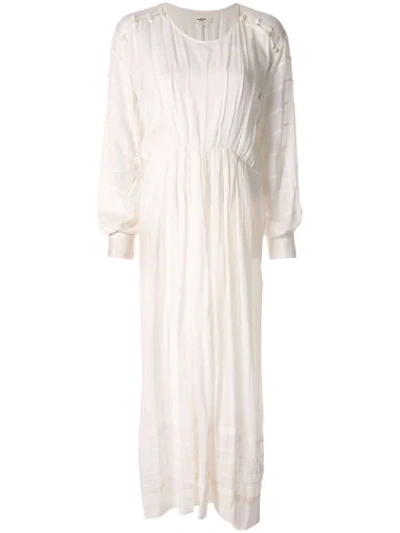 Isabel Marant Étoile Oceane Pleated Maxi Dress In White