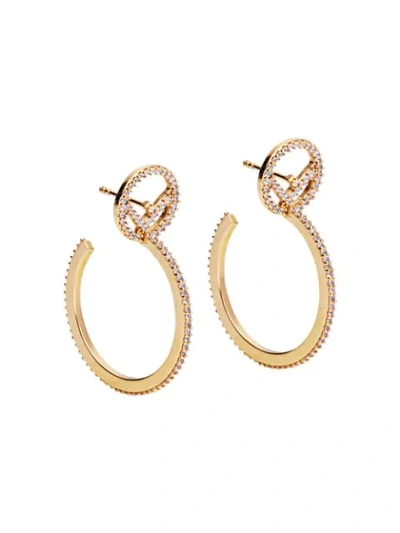 Fendi F Is  Small Earrings In Gold