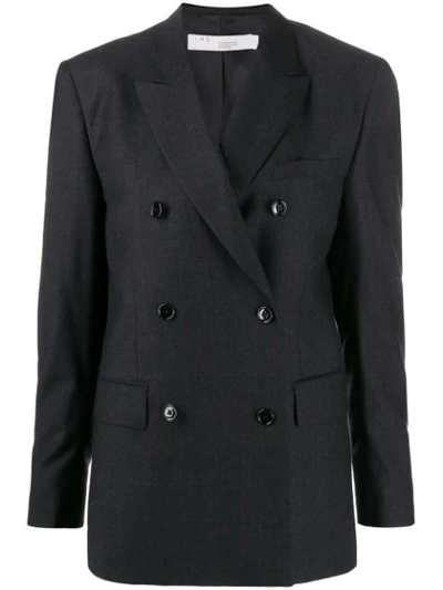 Iro Double-breasted Fitted Blazer In Grey