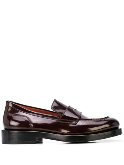 Santoni Slip-on Loafers In Brown