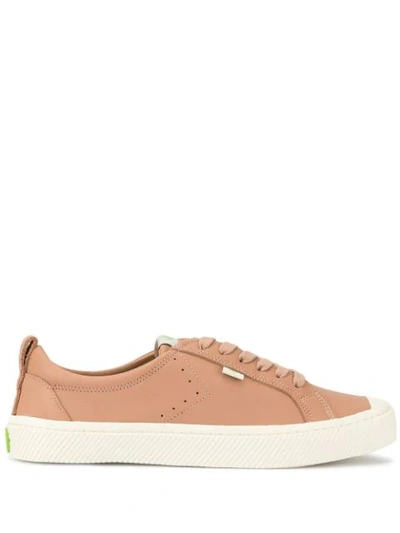 Cariuma Oca Low Nude Premium Leather Trainer In Brown